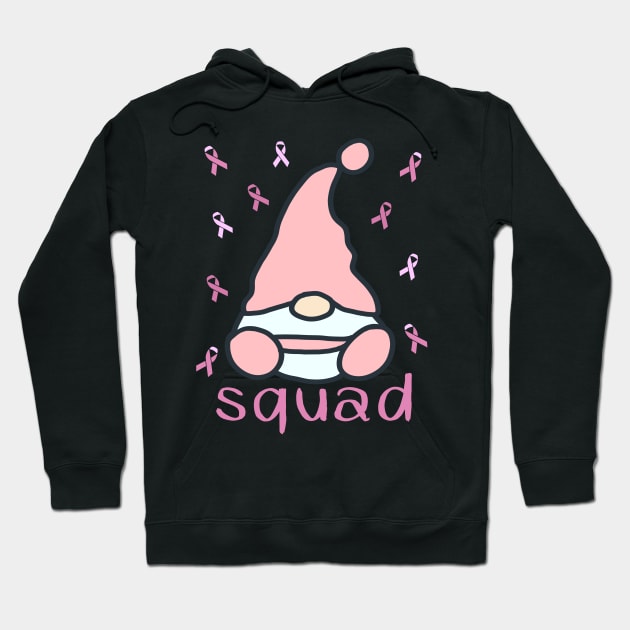 Funny Gnomes with ribbon for Breast Cancer Awareness Squad Hoodie by beautifulhandmadeart